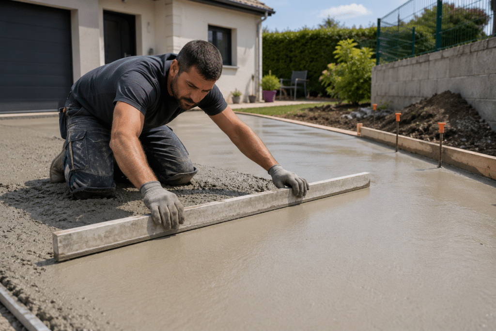 Dallage béton à Caudry